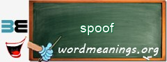 WordMeaning blackboard for spoof